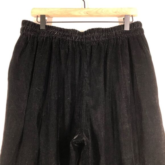 J Crew Mercantile Drapey Pull On Pants In Black Velvet Size 12 - Picture 5 of 7